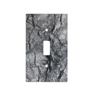 Cloudy Slate Black Streaked marble stone finish Light Switch Cover