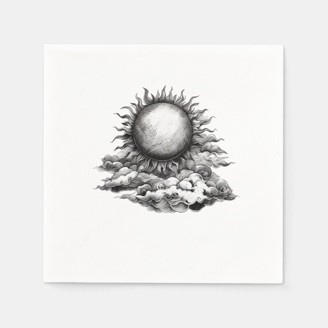 Cloudy Sun Napkins (Front)