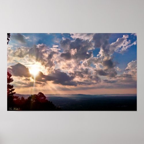 Cloudy Sunrise Across Ouachita Mountains Poster