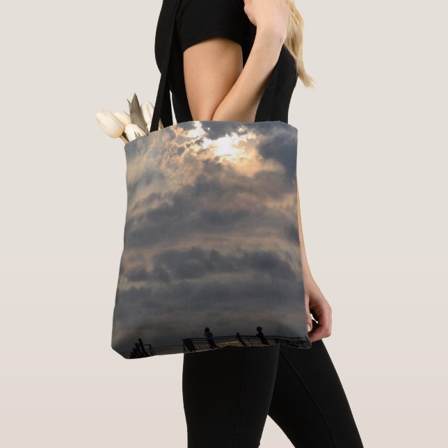 Cloudy Sunrise by Shirley Taylor Tote Bag (Close Up)