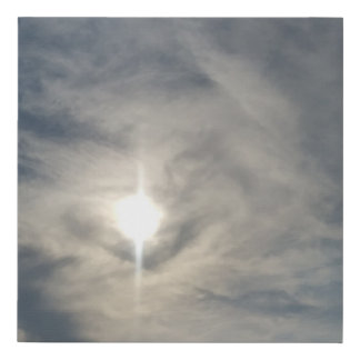 Cloudy Sunrise Faux Canvas Print