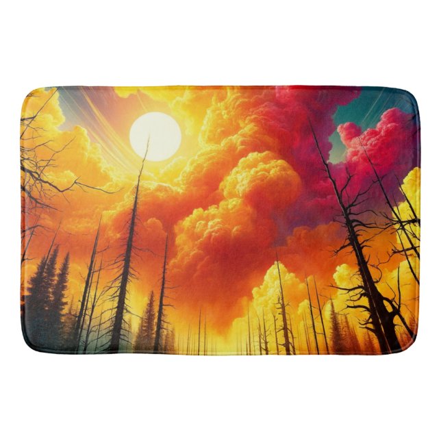 Cloudy Sunset Bath Mat (Front)