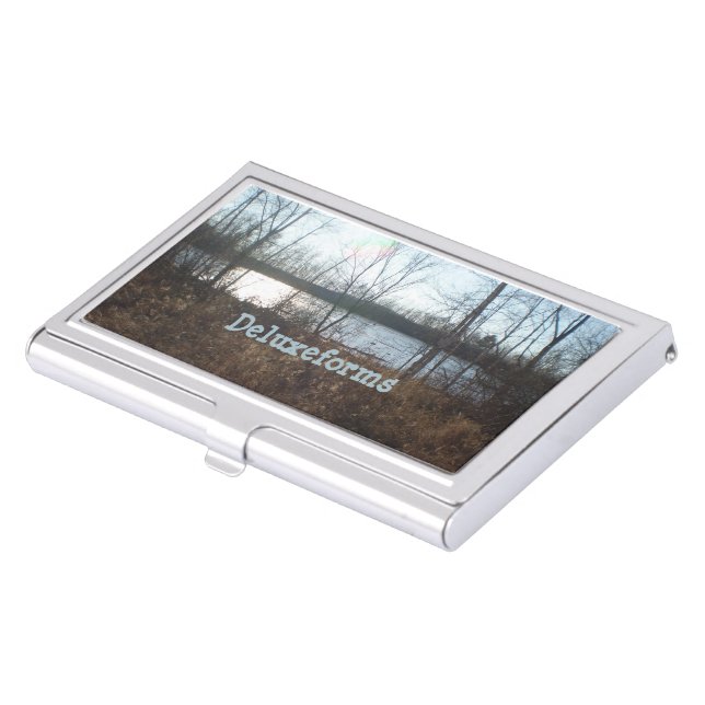 Cloudy Sunset Business Card Case (Front)