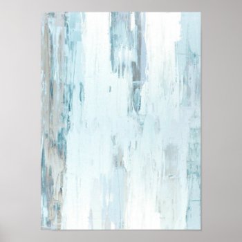 'cloudy' Teal And Beige Abstract Art Poster by T30Gallery at Zazzle