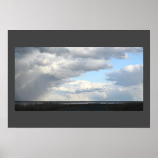 Cloudy Waterscape Poster