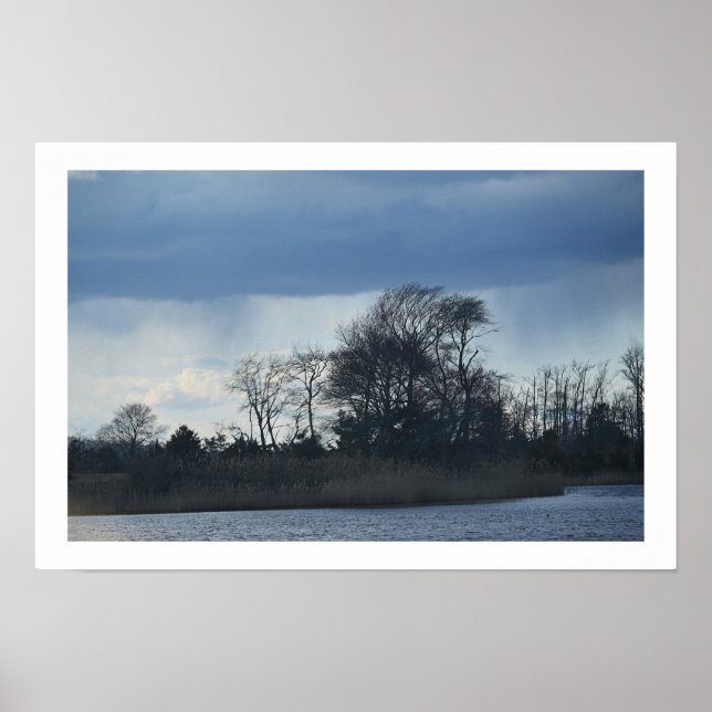 Cloudy Waterscape Poster (Front)