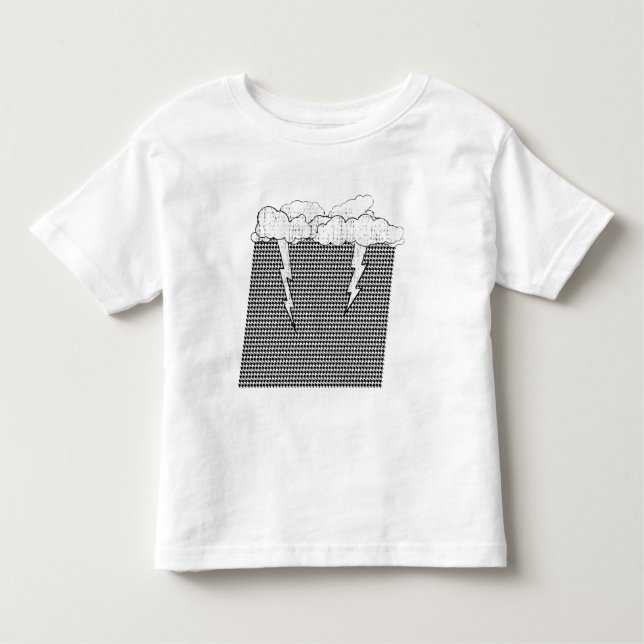 Cloudy, with a chance of  houndstooth toddler t-shirt (Front)