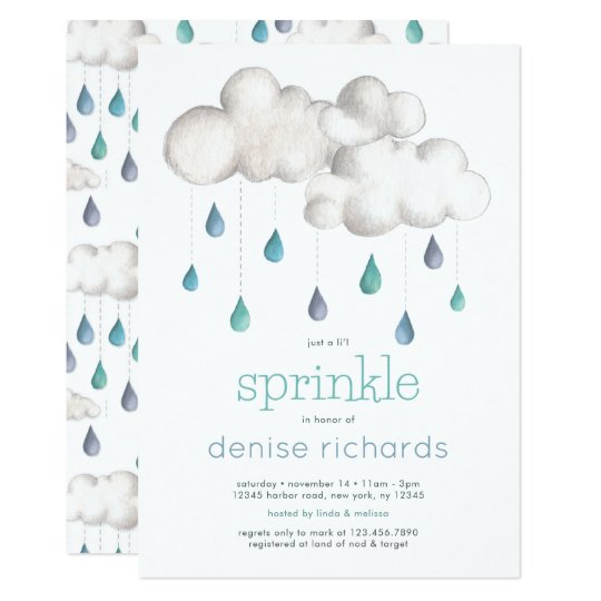 Cloudy With A Chance Of Sprinkles Baby Shower Invitation | Zazzle.com