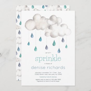 Cloudy With A Chance Of Sprinkles Baby Shower Invitation by mistyqe at Zazzle