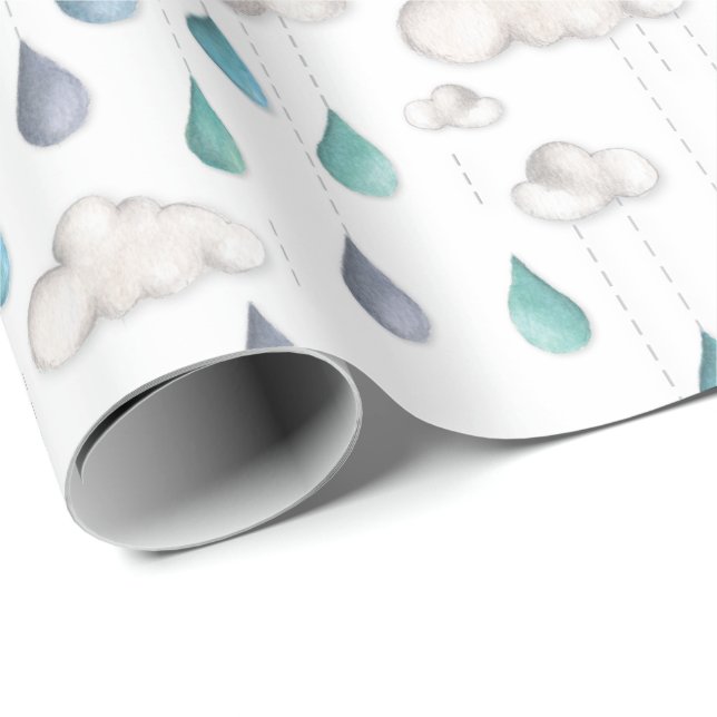 Cloudy with a chance of Sprinkles Wrapping Paper (Roll Corner)