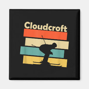 Clouroft New Mexico Retro Ski  Magnet