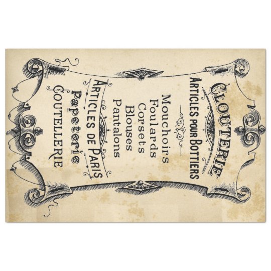 Clouterie Label Decoupage Paper