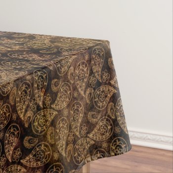 Clove And Gold Antique Paisley Pattern Tablecloth by its_sparkle_motion at Zazzle