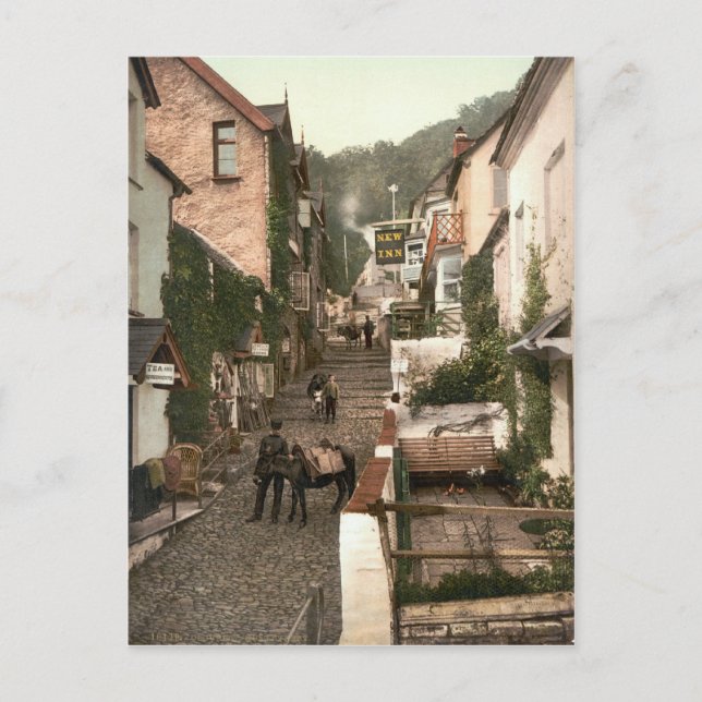 Clovelly, North Devon, England c.1895 Postcard (Front)