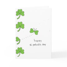 Clover Butterfly St. Patrick's Day Folding Card