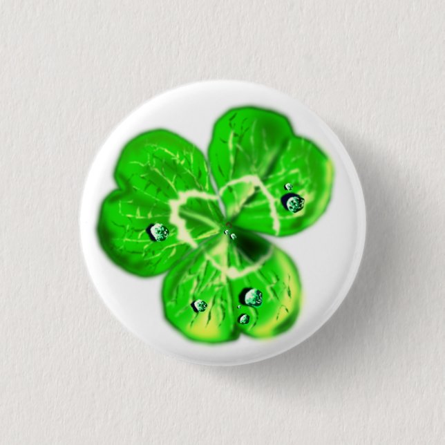 Clover Button with Dew Drops (Front)