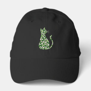 Clover Cat Silhouette - St. Patrick's Day Party Performance Cap