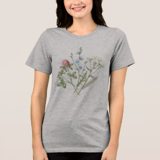Clover Chicory Wildflower Botanical Tri-Blend Shirt