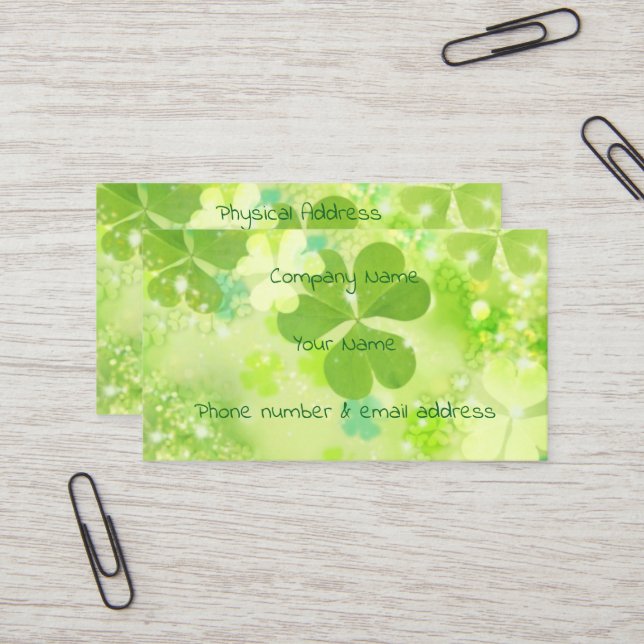 clover collage business card (Front/Back In Situ)