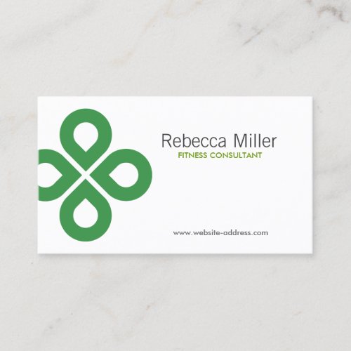 CLOVER DESIGN in GREEN Business Card