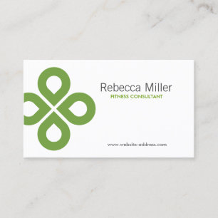 CLOVER DESIGN in LIME GREEN Business Card