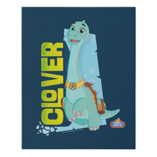 Clover Dino Ranch Faux Canvas Print