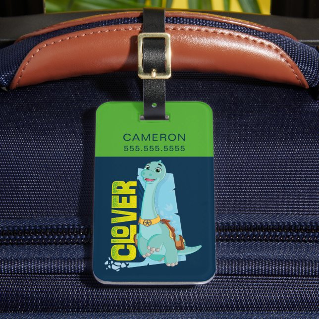 Clover | Dino Ranch Luggage Tag (Front Insitu 2)