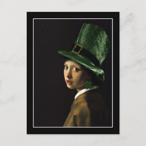 Clover Earring St Patricks Day Postcard