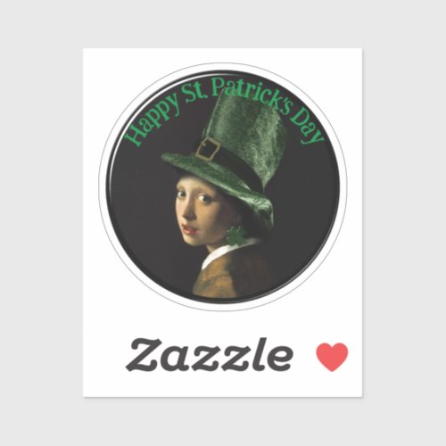 Clover Earring St Patricks Day Sticker