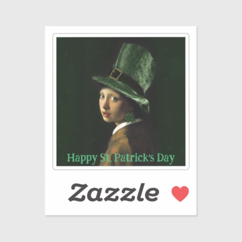 Clover Earring St Patricks Day Sticker