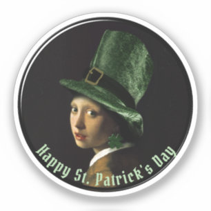 Clover Earring St. Patrick's Day Sticker