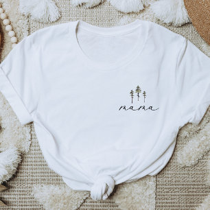 CLOVER Elegant Pine Tree Forest Mama T-Shirt