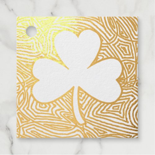 Clover Eraser Foil Favor Tags