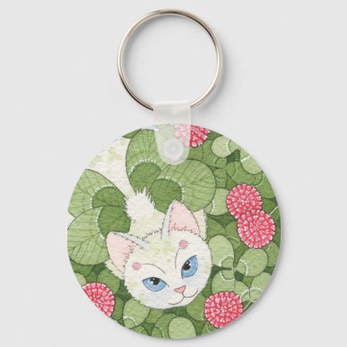 Clover Fairy Cat Keychain