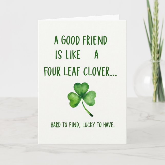 Clover Friend Lucky Find Card (Front)