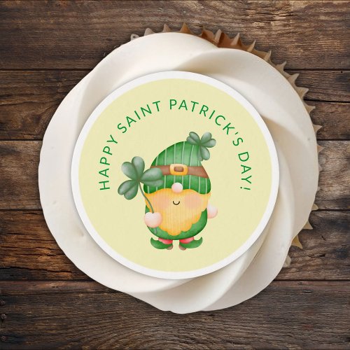  Clover Gnome Happy Saint Patricks Day Party Edible Frosting Rounds