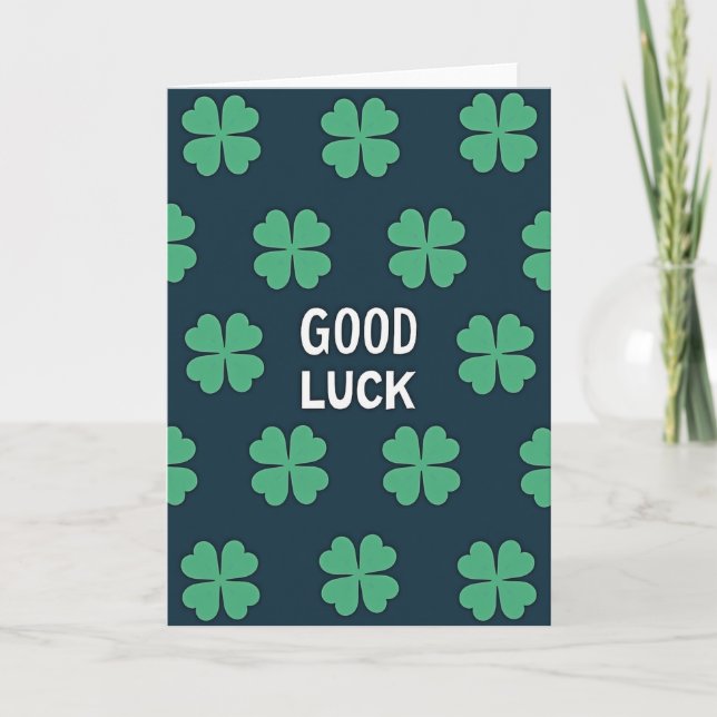 Clover Good Luck Pattern Card (Front)
