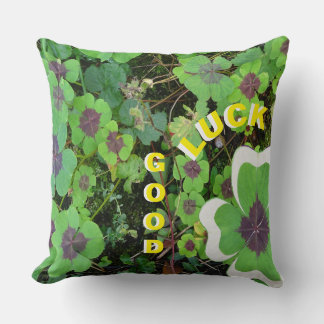 Clover Good Luck Throw Pillow