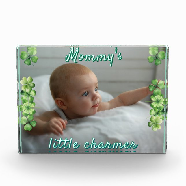 Clover Green Mommy's Little Charmer Gift Box Photo Block (Front)