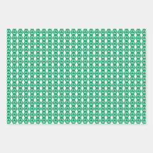 Clover Green White Hexagon Pattern