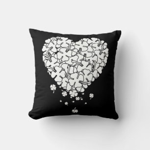 Clover Heart Throw Pillow