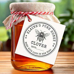 Clover honey vintage label with custom colours