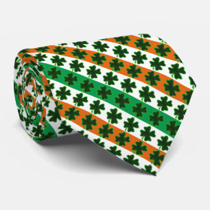 Clover Irish Stripes St. Patrick's Day Neck Tie