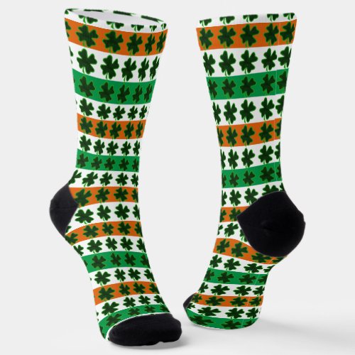 Clover Irish Stripes St Patricks Day Socks