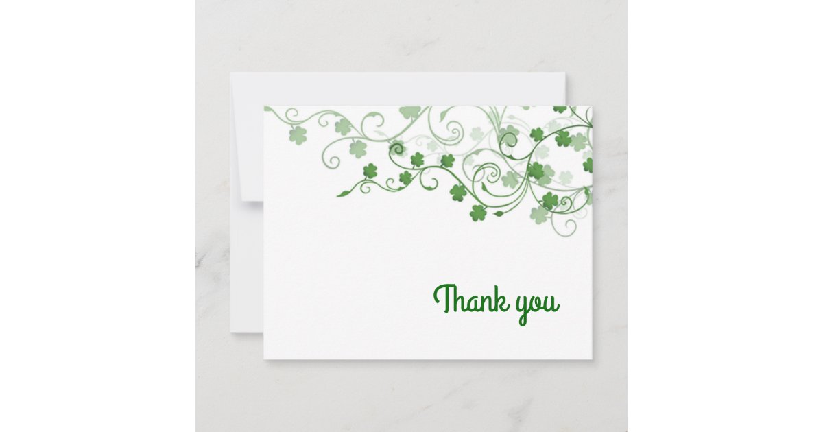 Clover Irish Thank You Card