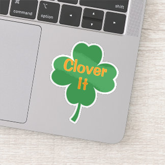 Clover It 4-Leaf Clover St Patrick's Day Sticker