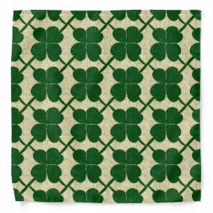 Clover Lattice Linen Bandana