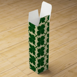 Clover Lattice Linen Wine Box