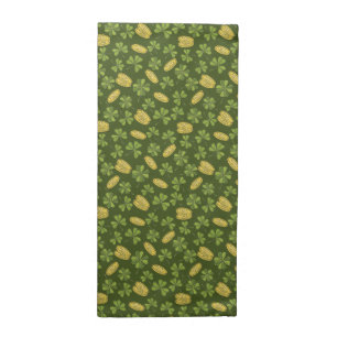 Clover Leaf & Gold Coin Pattern Cloth Napkin