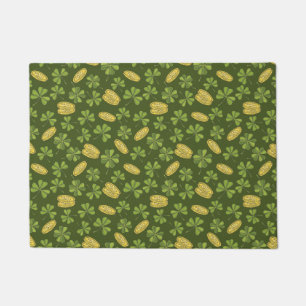 Clover Leaf & Gold Coin Pattern Doormat